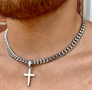 316L paslanmaz çelik çapraz kolye kolye için erkek için zincir çapraz kolye haç gerdanlık zincir kolye - Product Image 2