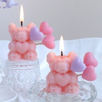 Bougie parfumée artisanale en cire de soja, en forme de rose, en forme de cœur, pour la décoration de la maison, les mariages, les cadeaux de la Saint-Valentin