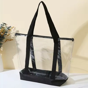 תיק קניות מעוצב עם לוגו בהתאמה אישית, עשוי PVC עבה, בעל מראה הולוגרפי ססגוני, עם ידית אופנתית. - Product Image 4