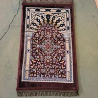 Tapis de prière musulman en peluche douce, motif floral vintage persan, bordure à pompons, tapis de culte islamique pour la maison et la mosquée