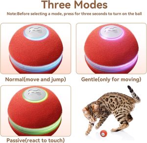 Jouet électrique automatique pour chat avec chargement USB, à détection intelligente, pour la poursuite, en silicone, design moderne et tendance, pour la maison, en promotion - Product Image 4
