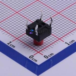 DTS-63R-V Tactile Switch Through hole Component (THT) Switch Single Pole Single Throw Round Button Through Hole 6.2mm - Product Image 2