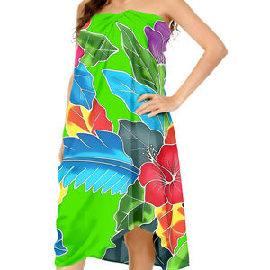 Paréo exclusif en rayonne à imprimé numérique Frangipanier Plage <span class=keywords><strong>de</strong></span> Polynésie française (y compris <span class=keywords><strong>Tahiti</strong></span>) - Product Image 5