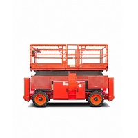 Plateforme élévatrice mobile autotractée tout-terrain à ciseaux pour terrains accidentés, élévateur aérien tout-terrain 13,1 m 16,2 m
