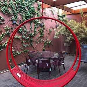 <span class=keywords><strong>Chaise</strong></span> hamac ronde élégante en forme de cercle, colorée, pour l'extérieur, pour le jardin - Product Image 1