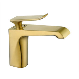 Robinet de lavabo de salle de bain à une seule poignée tout en cuivre avec noyau de vanne à disque en céramique pour eau chaude/froide - Product Image 3