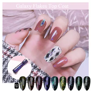 Yougel Wholesale New Illusion Opal Sealer Private Label Nail Art Supplies Galaxy Flakes Top Coat