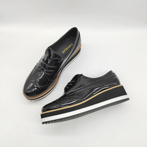 Kadınlar dantel up Brogue ayakkabı yuvarlak ayak rahat oxford <span class=keywords><strong>extreme</strong></span> <span class=keywords><strong>platform</strong></span> ayakkabılar kadın bayanlar için - Product Image 6