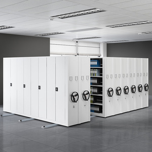 Customized Office Moving Steel Metal Mobile File Compactors Bulk Filing Cabinets Storage Shelving System Archive