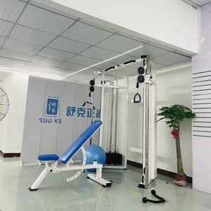 Macchina per esercizi multifunzione a doppia puleggia per palestra e casa con doppio cavo incrociato - Product Image 6