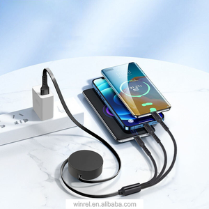 66W ABS Type-C truyền dữ liệu 6A Type-C siêu nhanh phí 3 trong 1 có thể thu vào nhanh chóng sạc cáp USB - Product Image 2