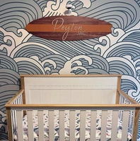 Nom personnalisé Mini Surfboard Decor-Planche de surf Decor Planche de surf en bois Planche de surf décorative Baby Name Sign