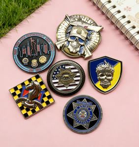 个性化定制徽标雕刻纪念纪念币 3D 锌合金金属批发定制软珐琅挑战币 - Product Image 1