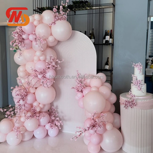 SMOOTH Romantic <b>Pink</b> Round Acrylic <b>Backdrop</b> Party Arch Pvc Background for Wedding - Product Image 1