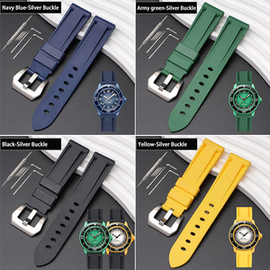 Bracelet de montre en caoutchouc TPU imperméable de 22 mm pour hommes et femmes, compatible avec Blancpain X <span class=keywords><strong>Swatch</strong></span> Orologio - Product Image 5