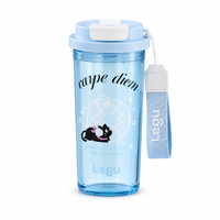 Bouteille d'eau portable en Tritan, gourde de sport anti-fuite avec bouchon à vis 640 ml pour les voyages en plein air