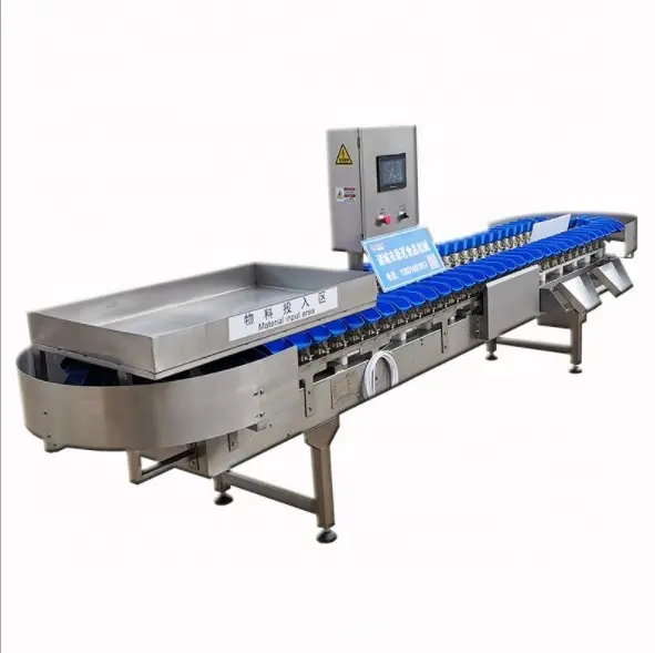 Máquina de classificação automática de peso, fábrica de processamento de carne para alimentos e bebidas, planta de processamento de produtos aquáticos