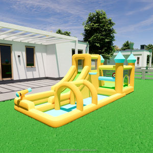 สไลเดอร์เป่าลมแบบพกพาสำหรับเด็กสวนสวนกระโดดพร้อมเครื่องเป่าลมสวนน้ำธีมทะเล - Product Image 1