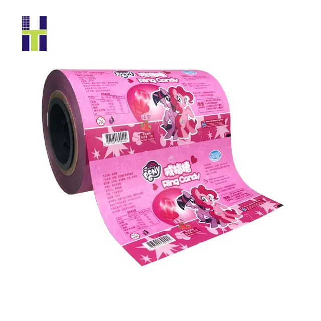 custom printed hard candy plastic film roll