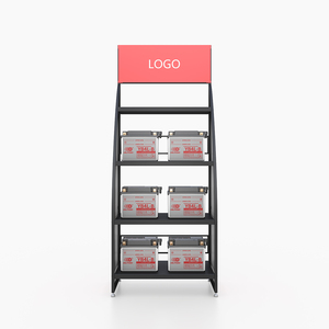 ชั้นวางแสดงแบตเตอรี่ลิเธียมไฟฟ้า<span class=keywords><strong>รถยนต์</strong></span>4ชั้นติดตรึงโลหะสำหรับร้านค้าปลีก<span class=keywords><strong>ร้าน</strong></span><span class=keywords><strong>ขาย</strong></span>โลโก้แบบกำหนดเอง - Product Image 1