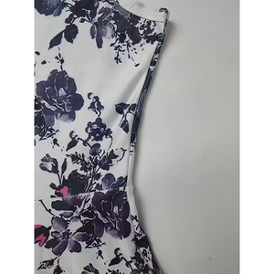 Kadınlar için zarif artı boyutu şifon elbise çiçekli baskı kolsuz kokteyl parti elbise zayıflama tatil Maxi elbise - Product Image 3