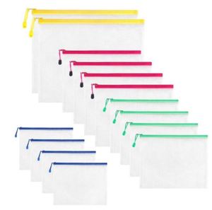 Bolsa de Malla de PVC Resistente con Cierre, 20 Piezas, Tamaño Carta/A4, para Archivos, Documentos, Juguetes, Organizador, Carpeta de Oficina, Material Escolar para Profesores - Product Image 1