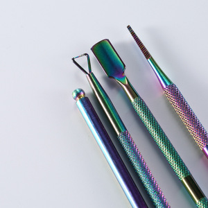 Factory direct supply of double-ended <b>nail</b> file, cuticle remover, and <b>nail</b> polish pusher; cross-border colorful <b>nail</b> art <b>tool</b> - Product Image 3