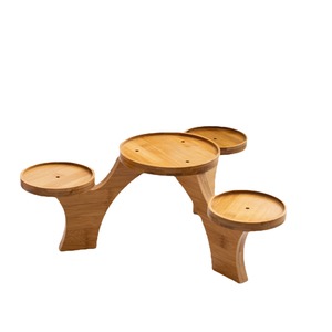 Multi Tiered Wooden Plant <b>Stand</b> Irregular Shape Freestanding For Succulents <b>Potted</b> Plants Windowsill Balcony Desk Display - Product Image 1