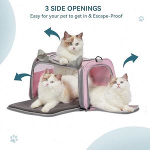 Échantillon Gratuit : Sac de Transport pour Chat, Approuvé par les Compagnies Aériennes, pour Chats de Petite et Moyenne Taille de Moins de 5,4 kg, avec un Intérieur Confortable - Product Image 6