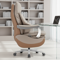 Chaise de bureau exécutive ergonomique en cuir moderne, directement de l'usine |   Repose-pieds Rétractable à Hauteur Réglable Confort Personnalisé