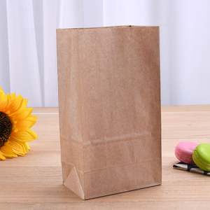 Sac en papier kraft brun personnalisé ZJPACK pour la restauration rapide, sans poignée, pour les plats à emporter avec impression personnalisée - Product Image 2