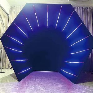 360 Photo Booth Backdrop Stand with LED Lights Aluminum Frame for Events - Product Image 3