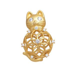 925 Silver DIY Accessories Sandblasted <b>Cat</b> Pendant Empty Setting 11-13 Eyeless Beads <b>Cage</b> Jewelry Findings Components - Product Image 3