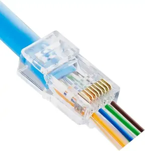 FTTH Cat 6 conectores RJ 45 Cat 6 SFTP UTP cắm đi qua EZ pha lê đầu - Product Image 6