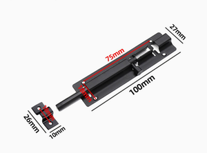 กลอนประตูบานเลื่อนสแตนเลสพร้อมลูกบิดล็อคสำหรับประตูและหน้าต่าง - Product Image 2