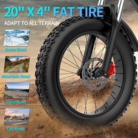 Bicicleta Eléctrica de Montaña Q20 MTB E Dirt Bike de 20 Pulgadas, 48V 20Ah, Neumáticos Anchos, Bicicleta Eléctrica Enduro, Bicicleta Híbrida Eléctrica Rápida para Ciudad, para Adultos