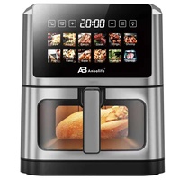 Freidora de Aire Digital de Cerámica de 8L con Pantalla Táctil, Sin PFAS, Sin BPA, Acero Inoxidable, Apta para Lavavajillas, con Certificación CE