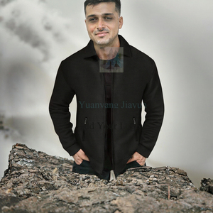 Veste de sport vintage à col waffle à manches longues pour homme, coupe-vent, manteau d'automne en polyester/coton - Product Image 4