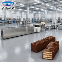 Ligne de production entièrement automatique de gaufrettes en acier inoxydable de qualité alimentaire avec une production de 90 kg, 150 kg, 250 kg, 350 kg, 450 kg