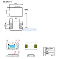 5032 Patch Passive Crystal Oscillator 221184mhz 5 32MM 2pin