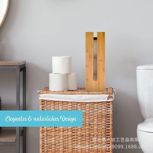 Bamboo <b>Tissue</b> Storage Box Rectangular Wood <b>Colored</b> Covered Toilet <b>Paper</b> Holder For Bathroom - Product Image 3