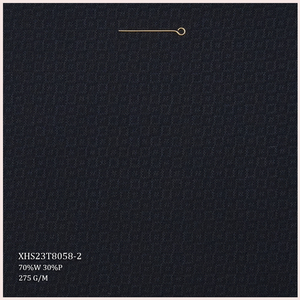 Chất Lượng Cao Mô Hình Lưới 70% W 30% P Worsted Merino Len Polyester Vải Ý Vải Cho Người Đàn Ông Của Phù Hợp Với - Product Image 3