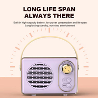 Altavoz Bluetooth Retro, Mini Altavoz Portátil Vintage, Reproductor MP3 Recargable con Tarjeta de Memoria, AUX, USB, para Campamento, Fiestas, Regalo