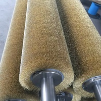 Brosse cylindrique creuse en acier inoxydable, rouleau de polissage industriel rotatif, brosse à rouleau métallique pour dérouillage et ébavurage, durable