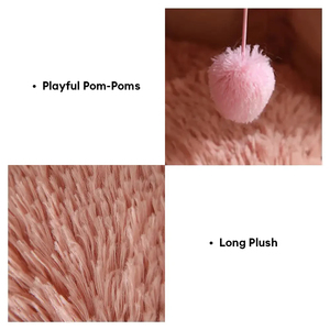 Toptan Sıcak Peluş Kedi Yuvası Yatak Taşınabilir Yıkanabilir Tasarım Çevre Dostu Evcil Hayvan Saklanma Yeri Küçük Evcil Hayvanlar için Asılı Oyuncak Toplarla - Product Image 6