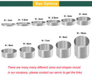 Homesun Acier Inoxydable Pâtisserie Cuisson <span class=keywords><strong>Cercle</strong></span> Crêpe Moule Anglais Muffin Anneau Cookie Biscuit Cutter Rond Gâteau Moule Anneau Ensemble - Product Image 2