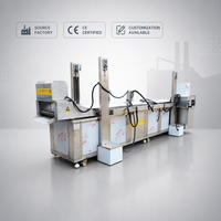 Ligne de friture continue clé en main, machine à frire automatique à bande transporteuse pour les chips de pommes de terre, les frites, les snacks, pour les usines de transformation