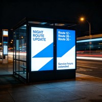 Panneaux d'affichage carrés imperméables double face, signalétique personnalisée pour les arrêts de bus