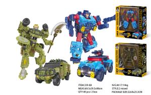 Mainan figur aksi, mainan figur aksi, transformasi teknik mobil, blok bangunan Robot deformasi, mainan bata edukasi - Product Image 5