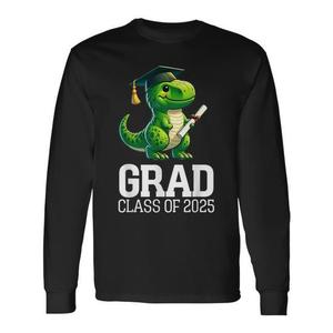 T-shirt à manches longues pour la remise des diplômes, motif dinosaure T-Rex, classe de 2025 - Product Image 1